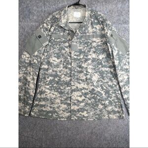 U.S. Army Combat‎ Uniform ACU Top Men’s Large X-Long Camouflage Print Full Zip